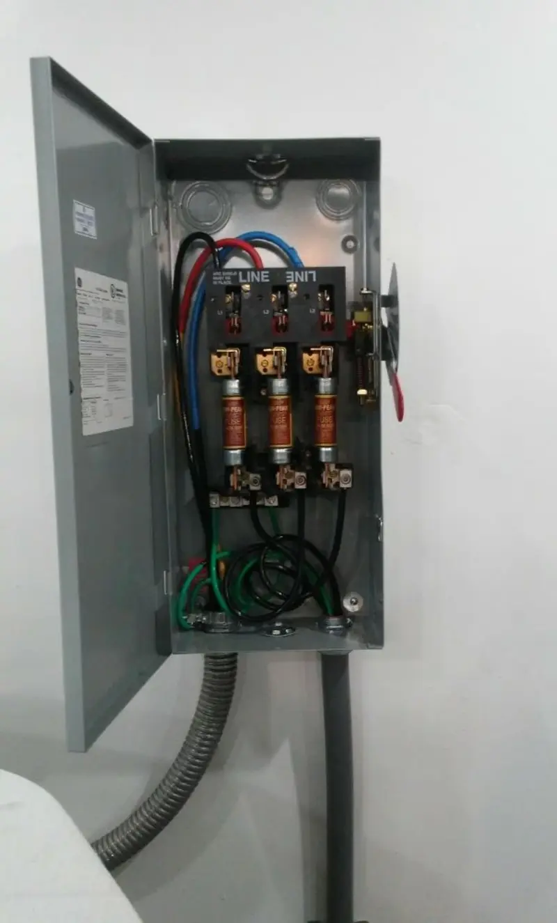 Three-phase disconnect switch installed for Electrical Wiring & Rewiring in Twin Lakes