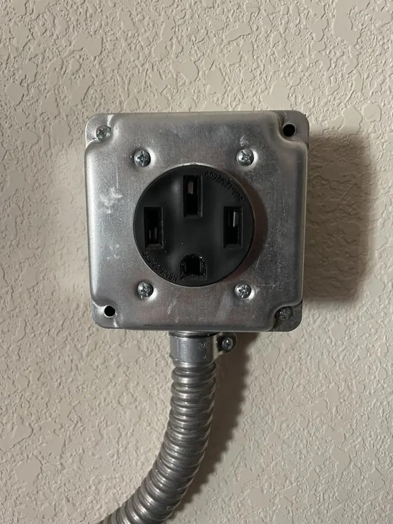 NEMA 14-50 outlet installed for Smart Home Electrical in Twin Lakes